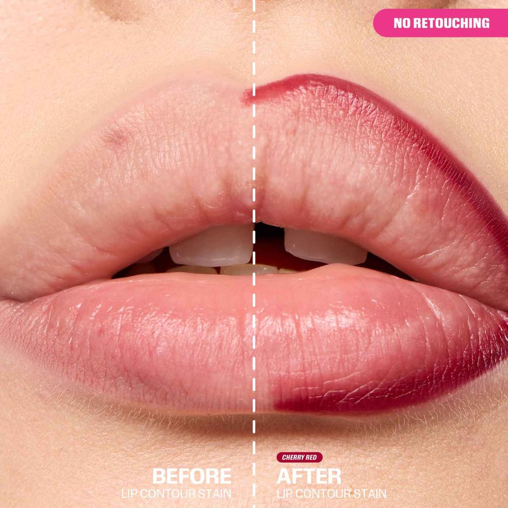 Huda Beauty Lip Contour Lip Stain for 12-Hour Wear Cherry Red, foto 3