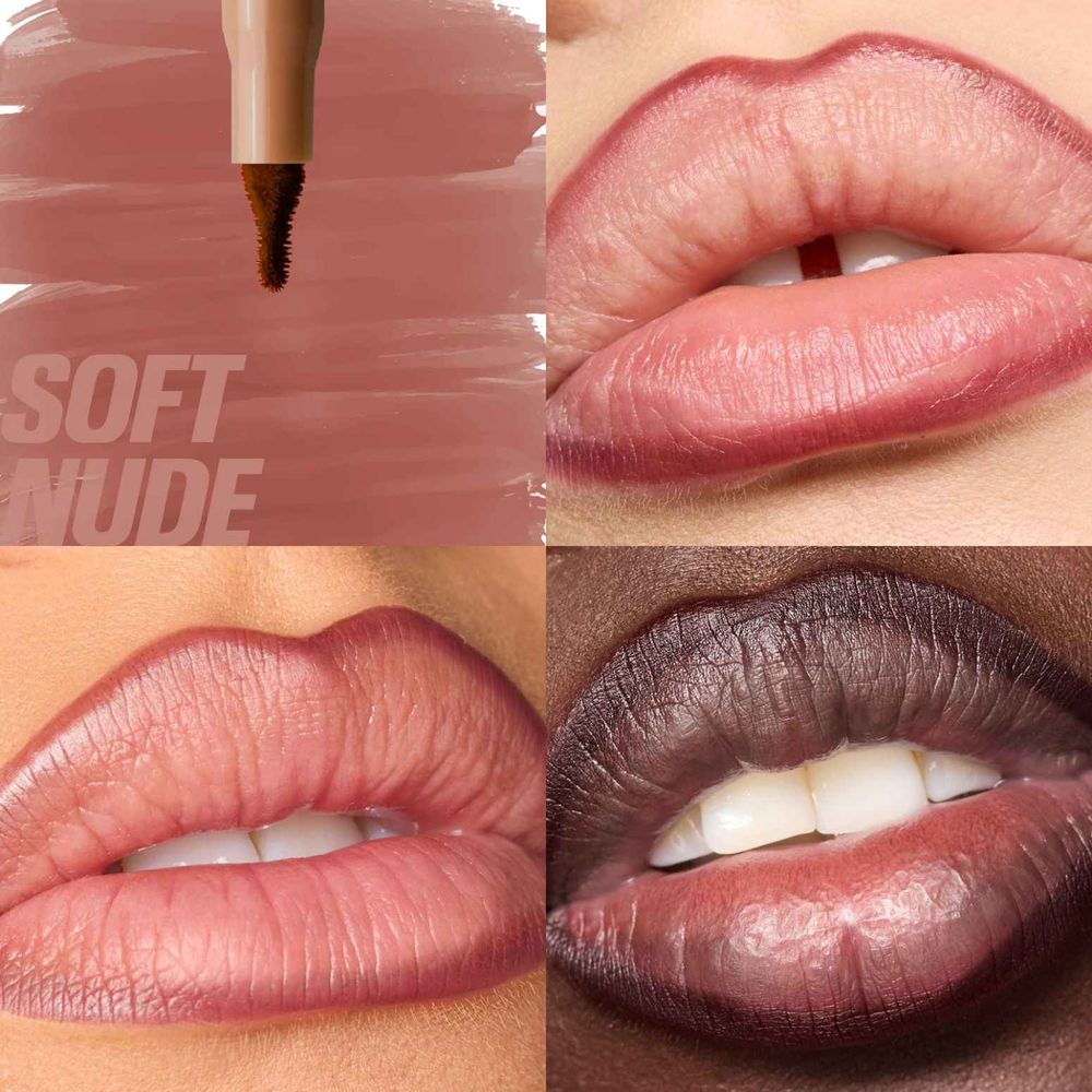 Huda Beauty Lip Contour Lip Stain for 12-Hour Wear Soft Nude, foto 2
